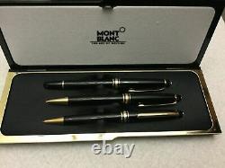 Montblanc Meisterstuck Set Ballpoint Pen Rollerball & 0.7mm Pencil In Box Mint