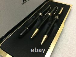 Montblanc Meisterstuck Set Ballpoint Pen Rollerball & 0.7mm Pencil In Box Mint