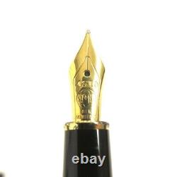 Montblanc Meisterstuck Solitaire 1444 Gold Plated Barley Fountain Pen 18K M Used