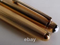 Montblanc Meisterstuck Solitaire 1444 Gold Plated Barley Fountain Pen W. Germany