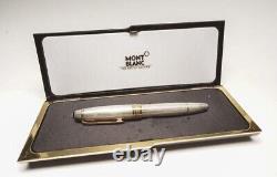 Montblanc Meisterstuck Solitaire #1468 Sterling Silver Le Grand nib polish 18K F