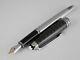 Montblanc Meisterstuck Solitaire Carbon Steel Fountain Pen F (NAME ENGRAVED)