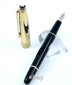 Montblanc Meisterstuck Solitaire Doue Gold-Plated 18k Size M Nib Fountain Pen