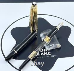 Montblanc Meisterstuck Solitaire Doue Gold-Plated 18k Size M Nib Fountain Pen