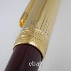 Montblanc Meisterstuck Solitaire Doue Vermeil & Bordeaux Ballpoint Pen Excellent