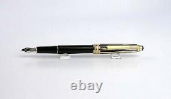 Montblanc Meisterstuck Solitaire Gold & Black Fountain Pen Gold B 35987 New