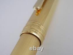 Montblanc Meisterstuck Solitaire Gold Plated Barley Ballpoint Pen (Blue Ink)