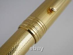 Montblanc Meisterstuck Solitaire Gold Plated Barley Ballpoint Pen FREE SHIPPING