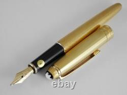 Montblanc Meisterstuck Solitaire Gold Plated Barley Fountain Pen B (Excellent)