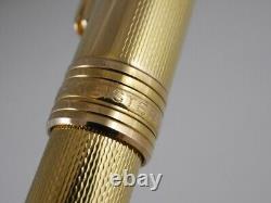 Montblanc Meisterstuck Solitaire Gold Plated Barley Fountain Pen EF
