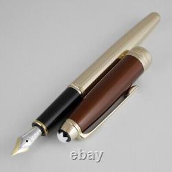 Montblanc Meisterstuck Solitaire Gold Plated Citrin Fountain Pen F FREE SHIPPING