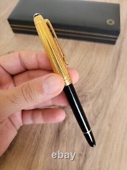 Montblanc Meisterstuck Solitaire Gold Plated Fountain Pen 18K (F) Nib