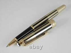 Montblanc Meisterstuck Solitaire Gold Plated and Black Rollerball Pen NEAR MINT