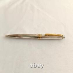 Montblanc Meisterstuck Solitaire Sterling Silver 925 Pinstripe Ballpoint Pen
