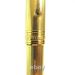 Montblanc Meisterstuck Solitaire White Star 18K Fountain Pen Gold with Case
