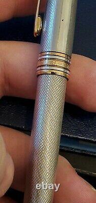 Montblanc Meisterstuck Sterling 925 Silver Fountain Pen with Gold Trim