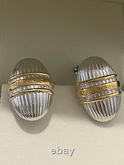 Montblanc Meisterstuck Sterling Silver Gold Oval Cufflinks