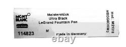 Montblanc Meisterstuck Ultra Black 146 Legrand Fountain Pen Gold M 114823 New