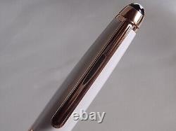 Montblanc Meisterstuck White Solitaire Classique Ballpoint Pen Red Gold Plated