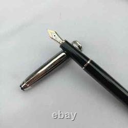 Montblanc Solitaire Doue Black and White Fountain Pen with 18kt Gold medium Nib