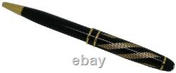 Montblanc Solitaire Gold & Black Diagonal Stripe Ballpoint Pen