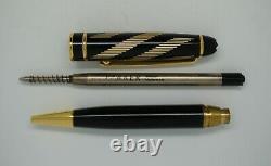 Montblanc Solitaire Gold & Black Diagonal Stripe Ballpoint Pen
