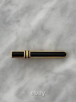 Montblanc Solitaire Meisterstuck Black Onyx & Gold-Coated Tie Clip