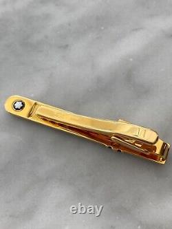 Montblanc Solitaire Meisterstuck Black Onyx & Gold-Coated Tie Clip