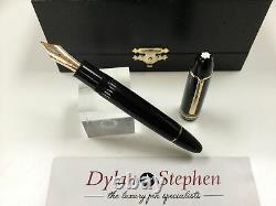 Montblanc meisterstuck 149 fountain pen 18K B= broad gold nib + boxes + ink