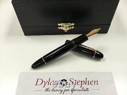 Montblanc meisterstuck 149 fountain pen 18K B= broad gold nib + boxes + ink