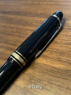 Montblanc meisterstuck Fountain Pen K14 F 146 Black Gold White Star with Case