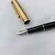 Montblanc solitaire doue gold cap meisterstuck fountain pen with 18kt Gold Nib
