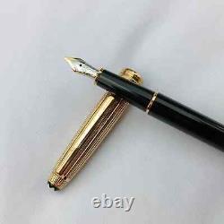 Montblanc solitaire doue gold cap meisterstuck fountain pen with 18kt Gold Nib