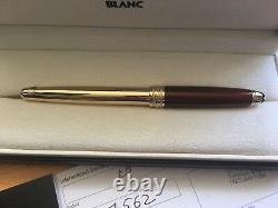 NEW FOUNTAIN PEN MONTBLANC Meisterstuck Goldplated Gold Citrine 144 B Broad Nib