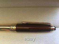 NEW FOUNTAIN PEN MONTBLANC Meisterstuck Goldplated Gold Citrine 144 B Broad Nib