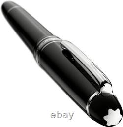 NEW MONTBLANC MEISTERSTUCK 145 FOUNTAIN PEN 14K GOLD M nib with Leather Pouch