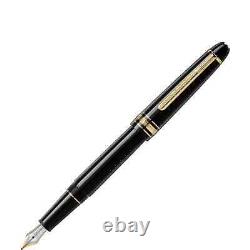 NEW MONTBLANC MEISTERSTUCK 145 FOUNTAIN PEN IN BLACK GOLD M Nib Curated Gift