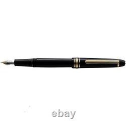 New Authentic Montblanc Meisterstuck Gold Fountain Pen M with Leather Pouch
