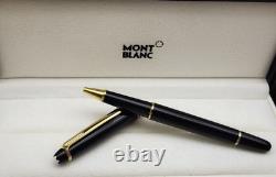 New Authentic Montblanc Meisterstuck Gold Rollerball Pen 163 in Leather Pen Case