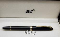 New Authentic Montblanc Meisterstuck Gold Rollerball Pen in Leather Case