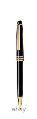 New Montblanc Gold Meisterstuck Classique Ballpoint Pen 164 in Leather case