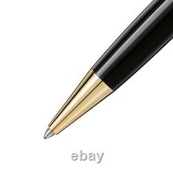 New Montblanc Meisterstuck Classique Ballpoint Pen Gold 164 with leather case