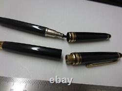 Pair MONTBLANC Meisterstuck Pen/Pencil Set (Black/Gold) (b)