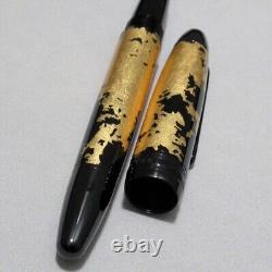 Rare MONTBLANC Meisterstuck Solitaire Calligraphy Gold Leaf Rollerball Pen MINT