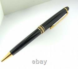 Used MONTBLANC Meisterstuck Black Gold Trim Classique164 Ballpoint Pen Authentic