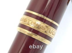Used Montblanc Fountain Pen Meisterstuck Bordeaux Gold Nib K14 Precious Resi