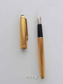 Used Montblanc Meisterstuck Solitaire # 1444 Gold Plate Burleigh NIB 18K M