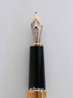 Used Montblanc Meisterstuck Solitaire # 1444 Gold Plate Burleigh NIB 18K M