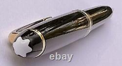 VINTAGE W-Germany Marked MONTBLANC Meisterstuck Black and Gold Blue Ink Pen