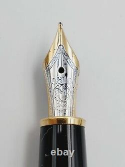VTG Montblanc 144-Meisterstuck Classique Gold Fountain Pen, 14K Nib #4810